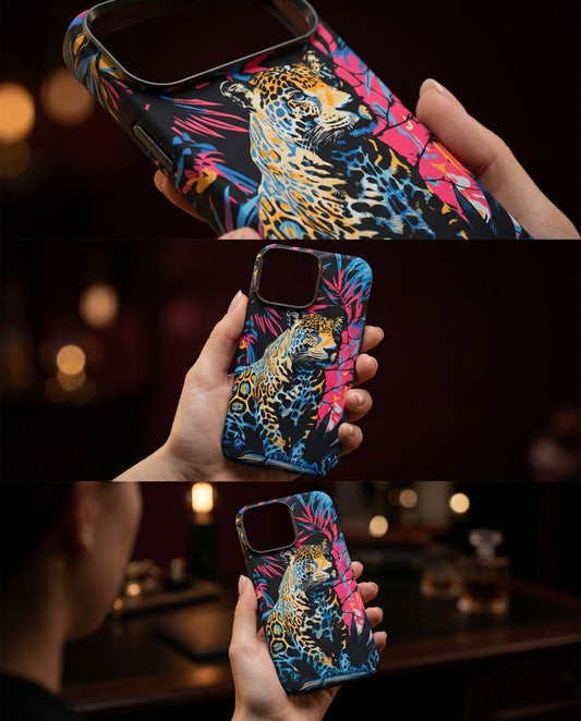 Neon Jaguar Phone Case