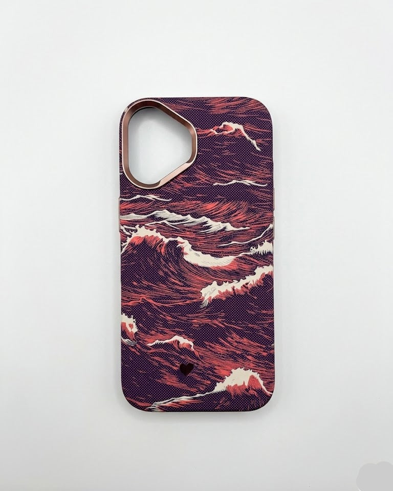 Crimson Wave Carbon Fiber Case