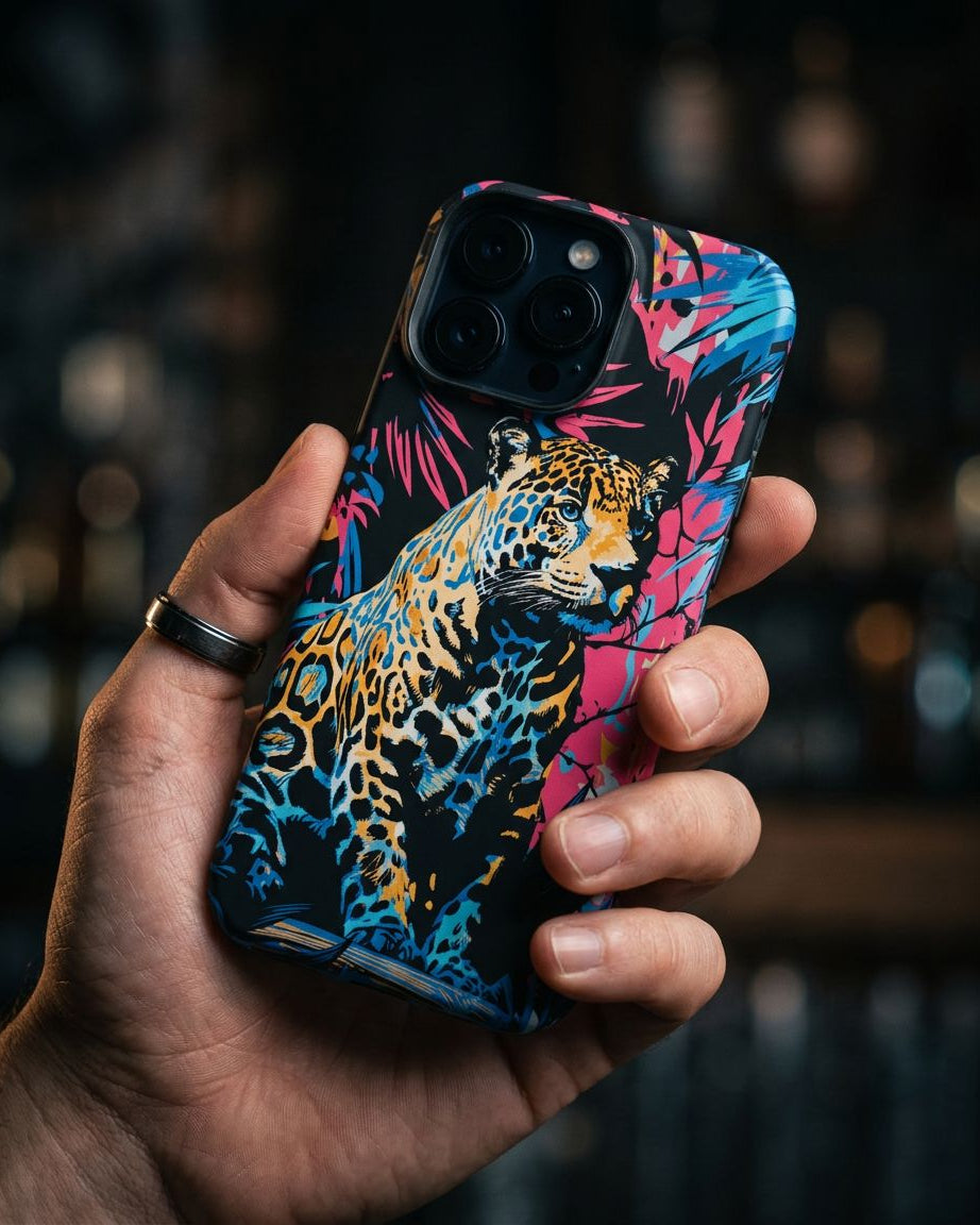 Neon Jaguar Phone Case