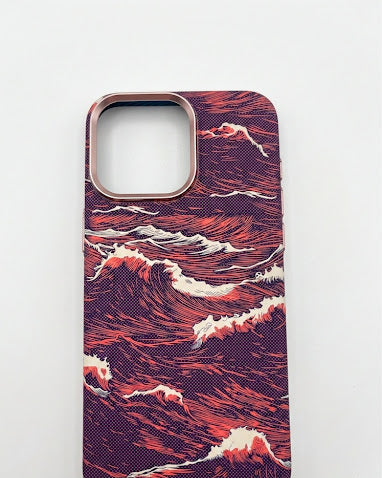 Crimson Wave Carbon Fiber Case