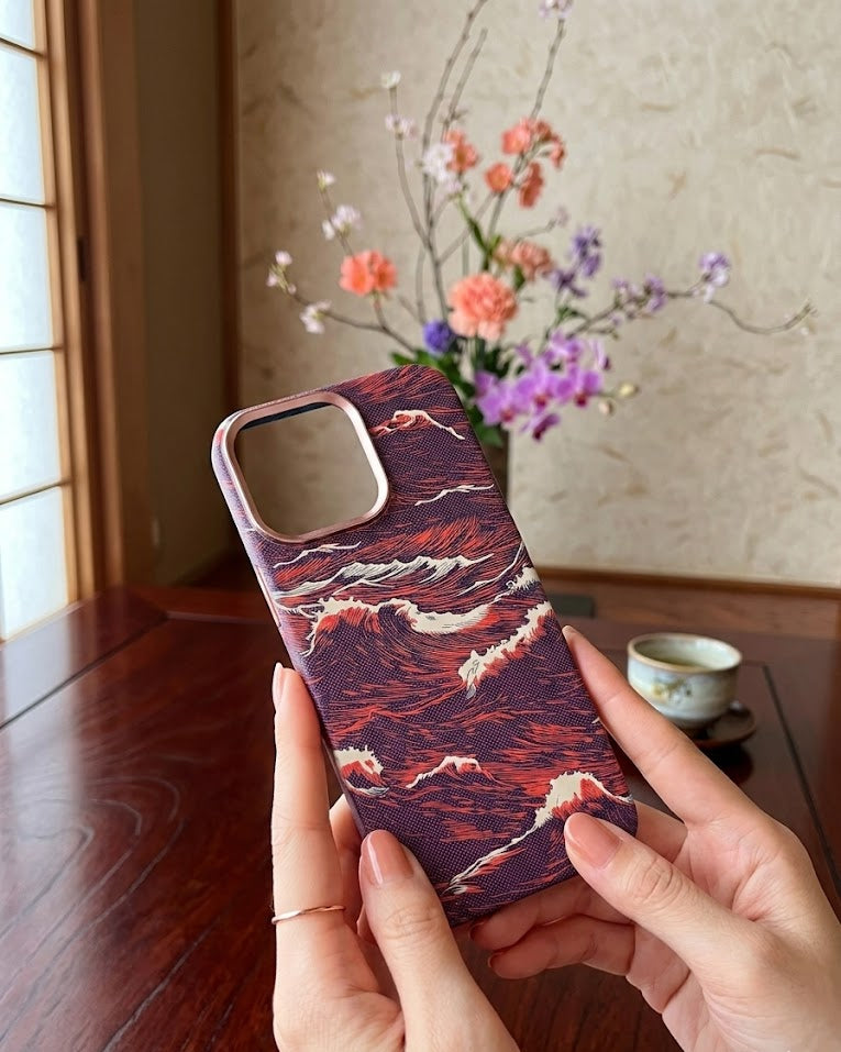 Crimson Wave Carbon Fiber Case