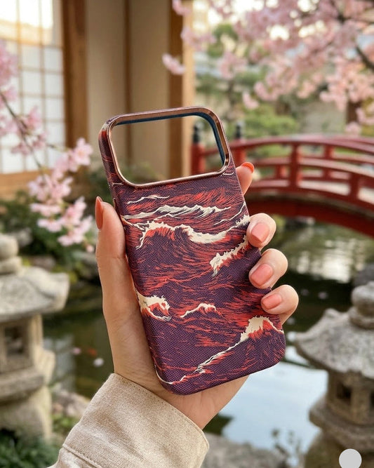 Crimson Wave Carbon Fiber Case
