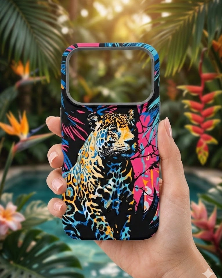 Neon Jaguar Phone Case