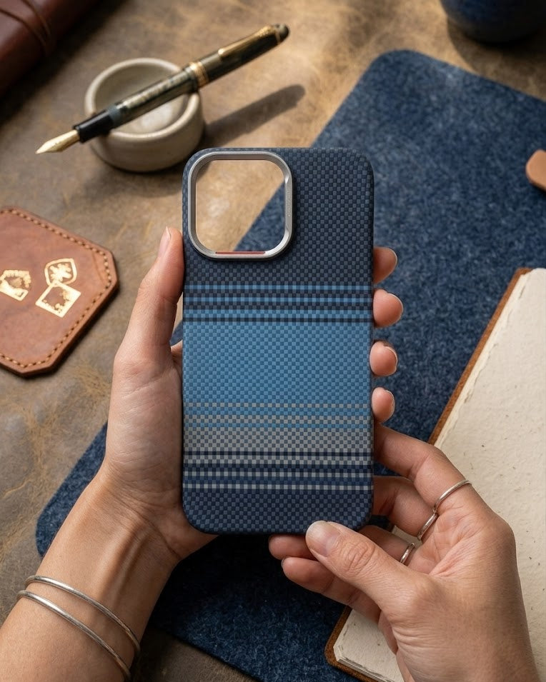 Navy Grid Cover