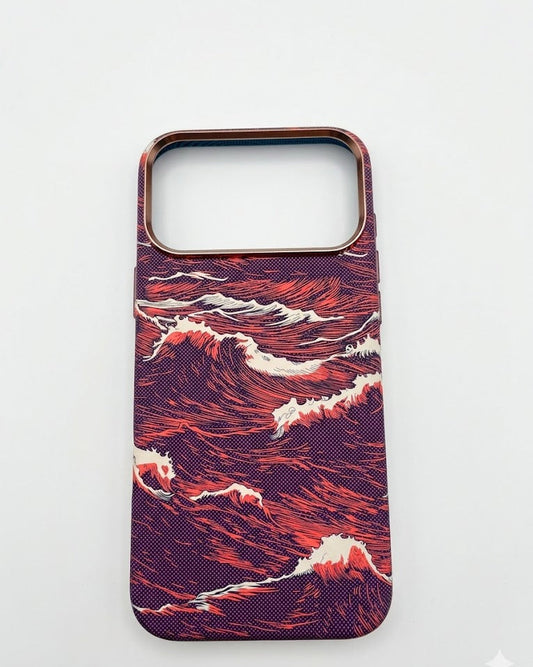 Crimson Wave Carbon Fiber Case