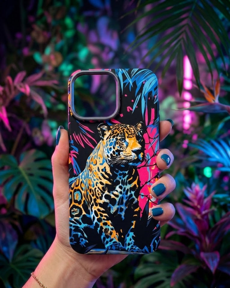 Neon Jaguar Phone Case