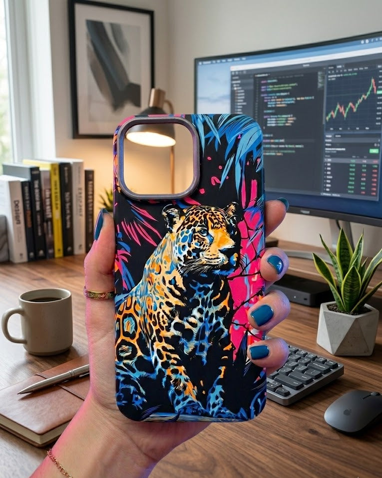 Neon Jaguar Phone Case